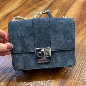 Kate Spade Charcoal Suede Crossbody Bag